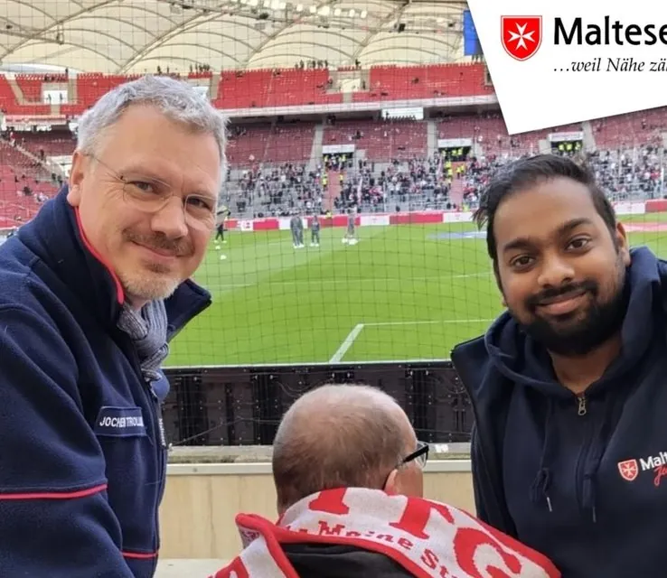 Herzenswunschfahrt der Malteser ins Stuttgarter Stadion